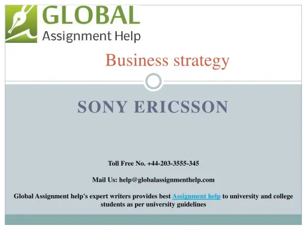 Sample PPT On Business Strategy by Global assignment Help