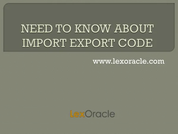 The World for Import Export code in Delhi