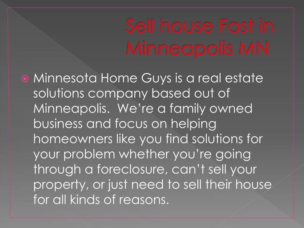 sell house fast in minneapolis mn