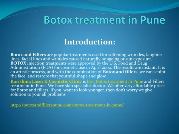 Botox treatment in Pune