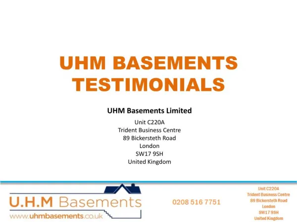 UHM Basements Cellar Conversion Reviews