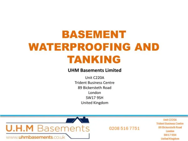 A London Basement Company for Waterproofing