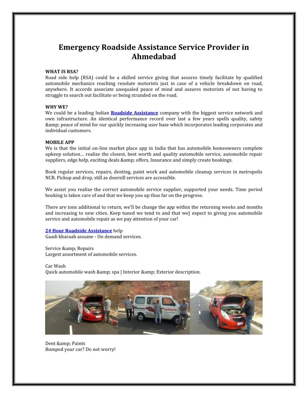 emergency roadside assistance service provider