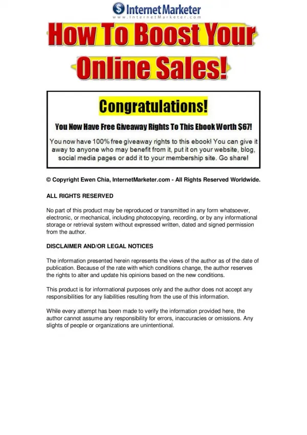 How To Boost Your Online Sales.
