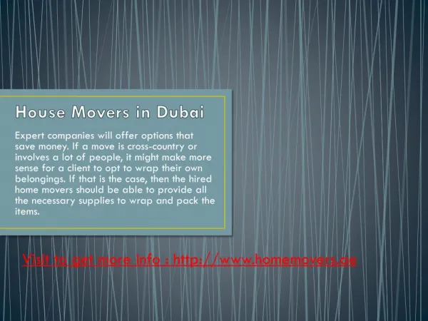 Dubai relocation company