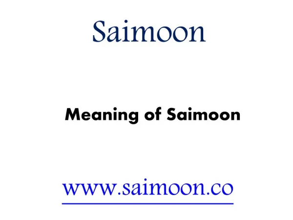 Saimoon - saimoon.co