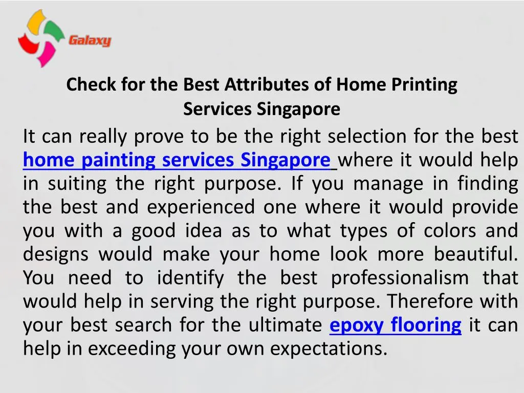 check for the best attributes of home printing services singapore