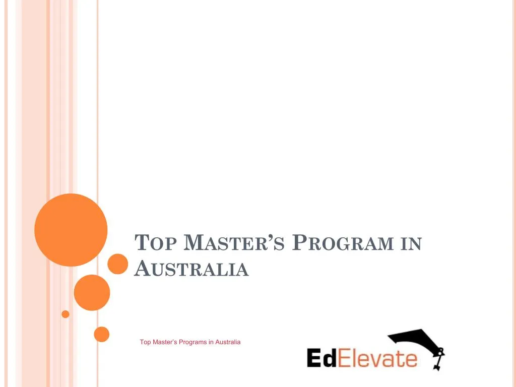 top master s program in australia