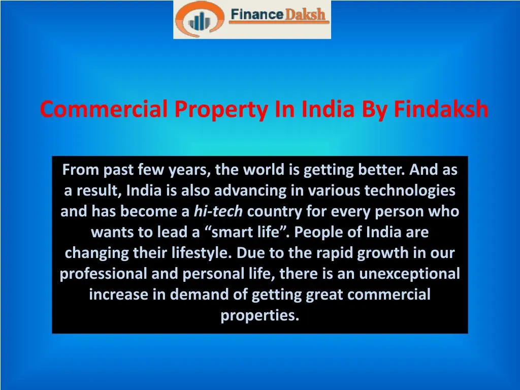 commercial property in india by findaksh