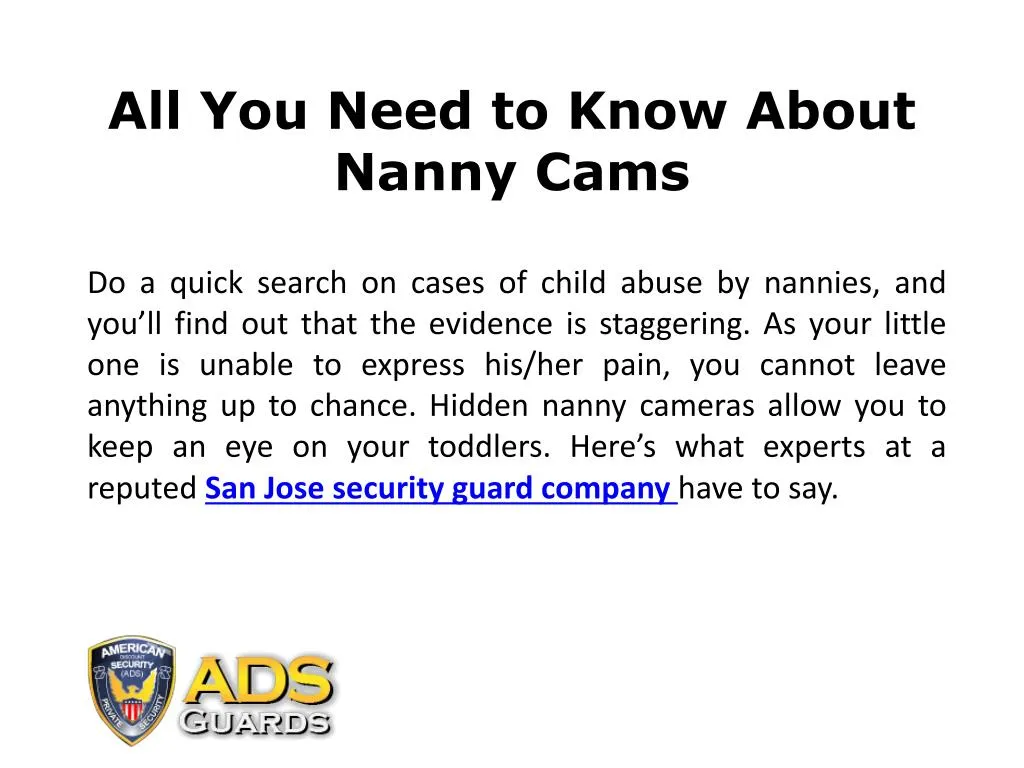 all you need to know about nanny cams