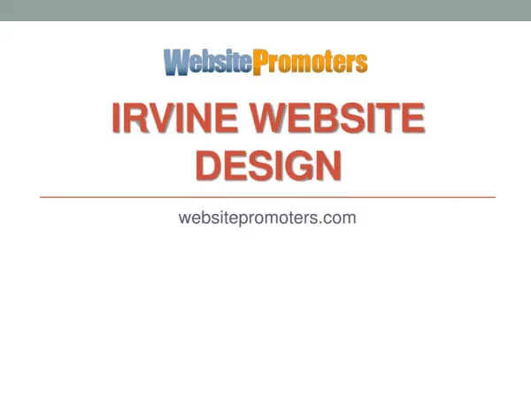 Irvine Website Design - websitepromoters.com