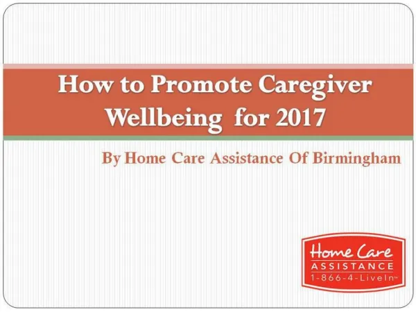How to promote caregiver wellbeing for 2017