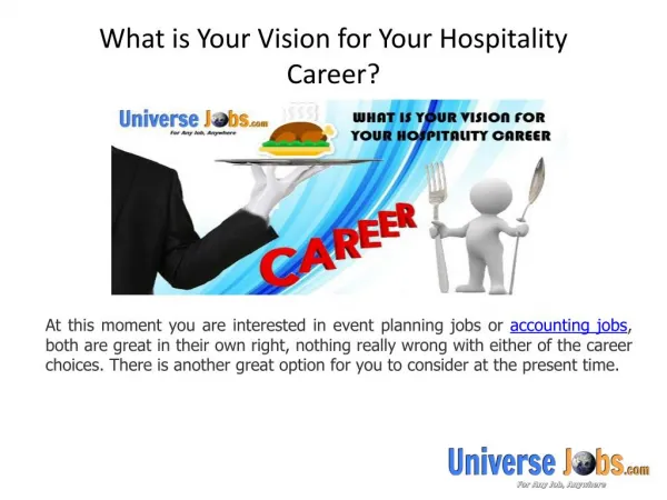 What is Your Vision for Your Hospitality Career?