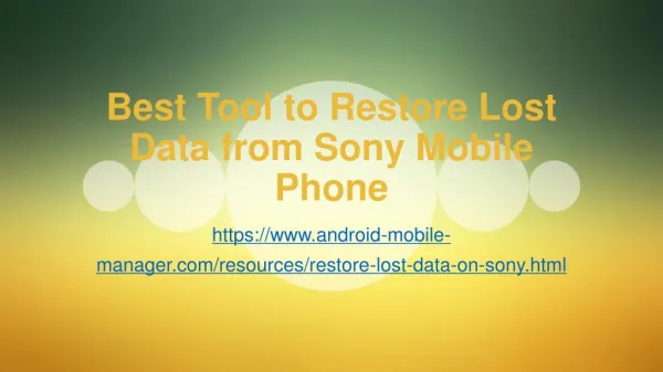 Recover Deleted Files (Contacts, SMS, Photos, Videos, etc.) on Sony Xperia