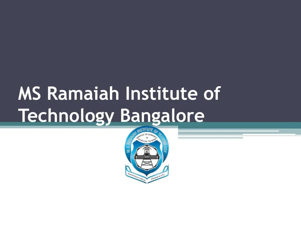 ms ramaiah institute of technology bangalore