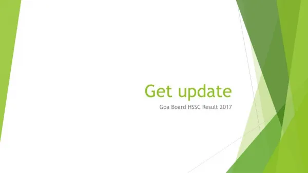 Get Upate Goa Board HSSC Result 2017