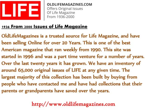 Trusted Source for Life Magazine