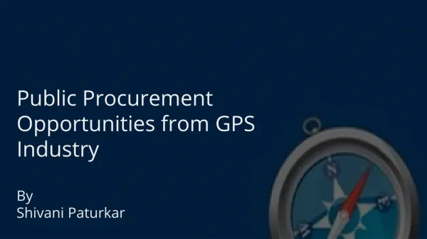 GPS Global Government Tenders Opportunities