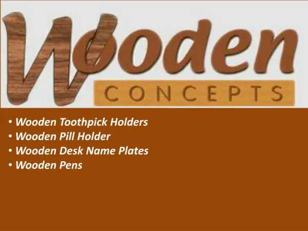 Wooden Toothpick Holders