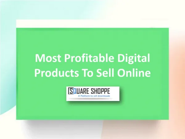 Most Profitable Digital Products to Sell Online