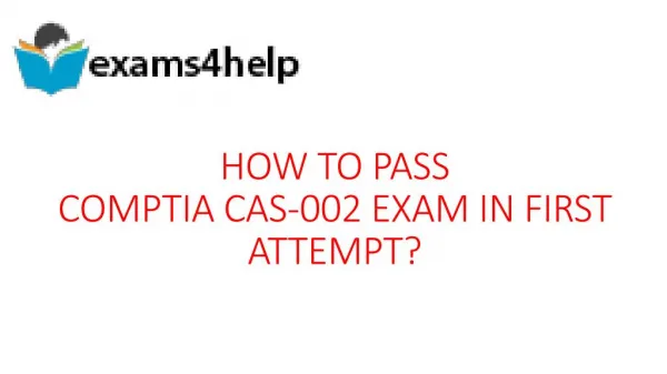 CAS-002 Real Exam Questions Answers