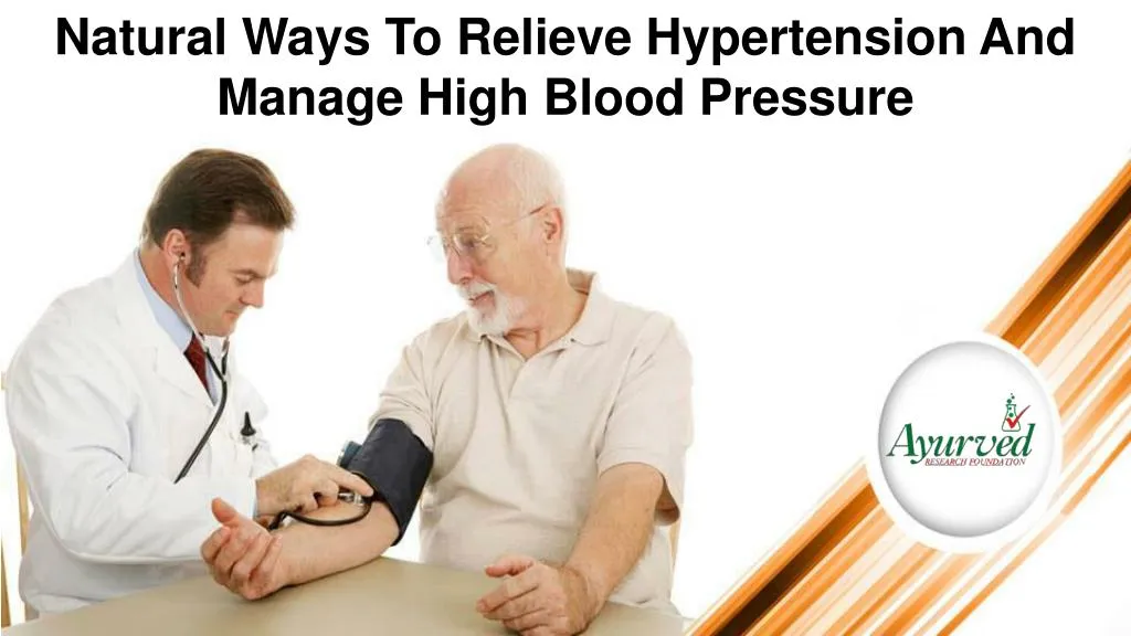 natural ways to relieve hypertension and manage