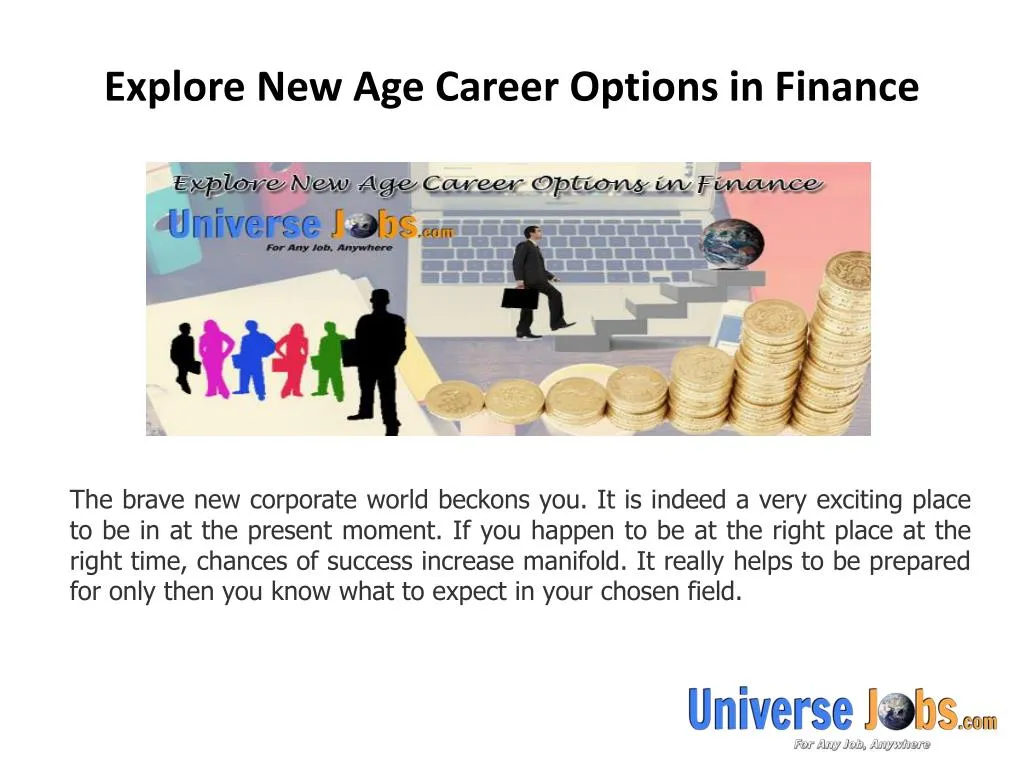 explore new age career options in finance