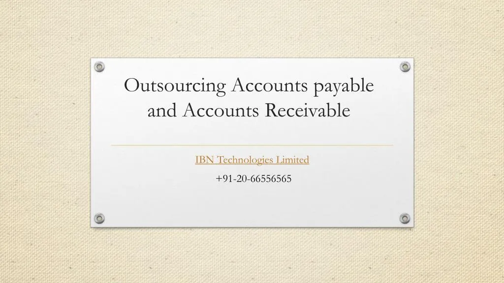 outsourcing accounts payable and accounts receivable