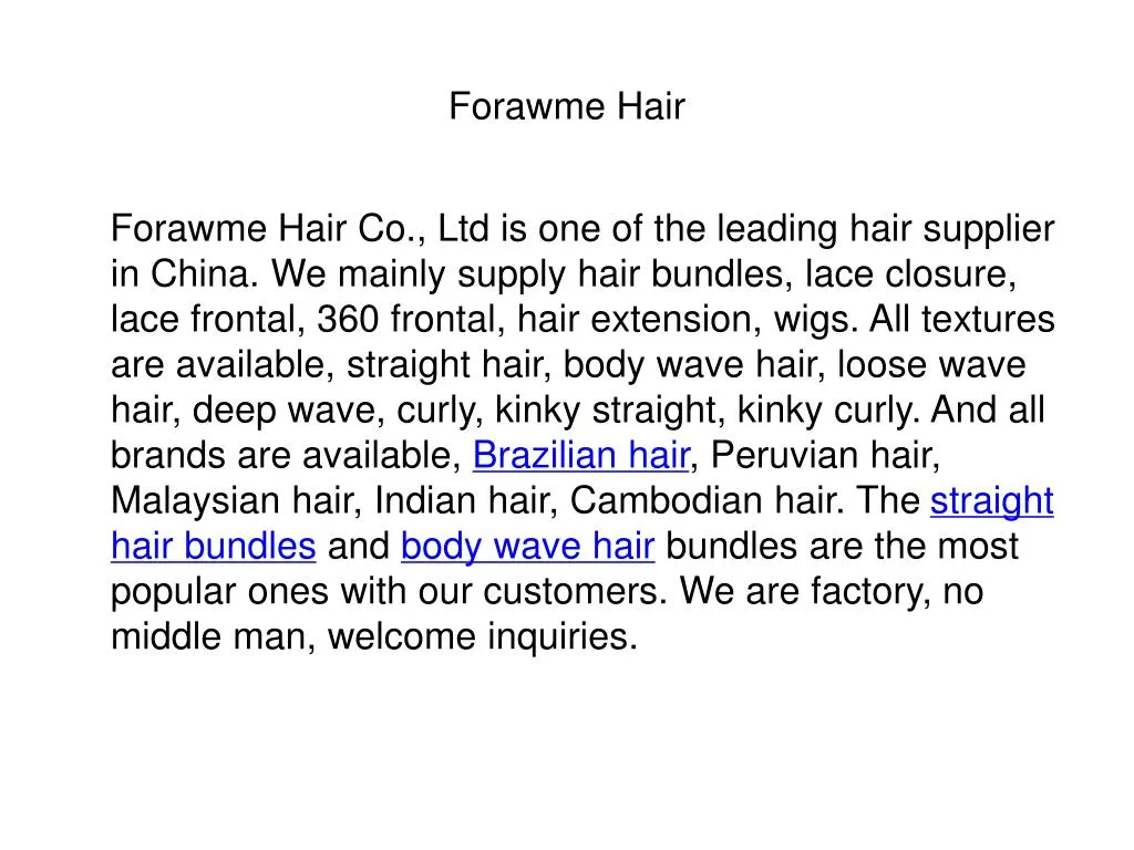 forawme hair