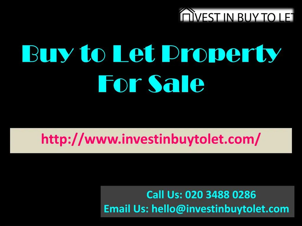 buy to let property for sale