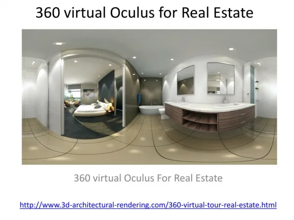 360 virtual Oculus for Real Estate