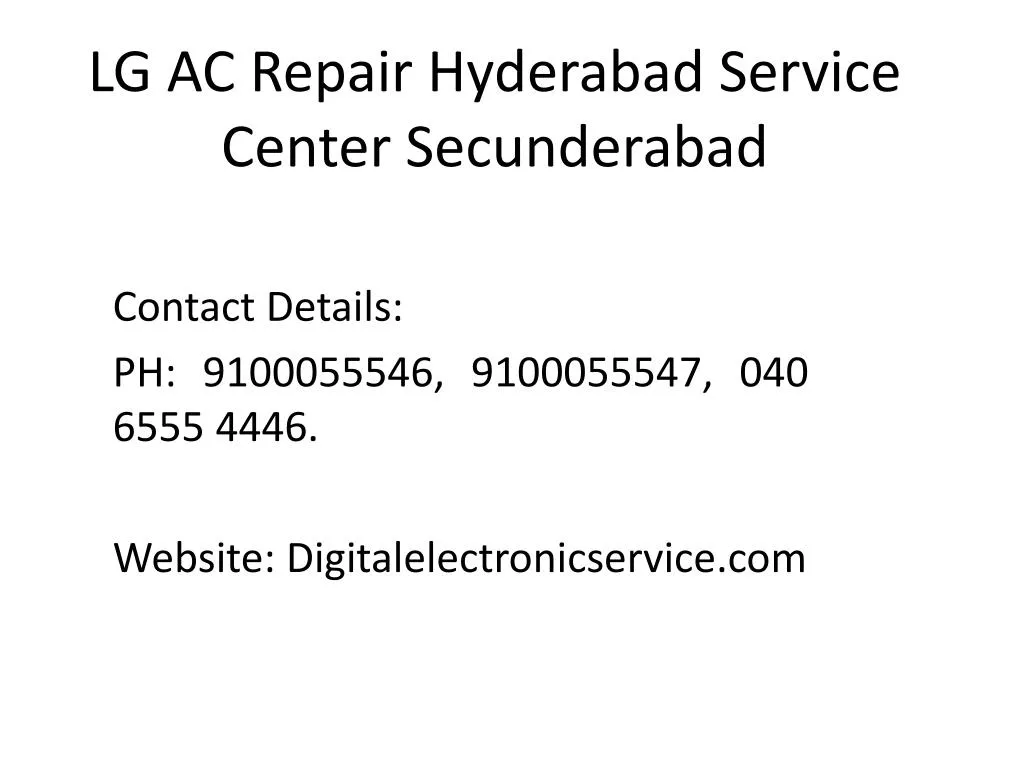 lg ac repair hyderabad service center secunderabad
