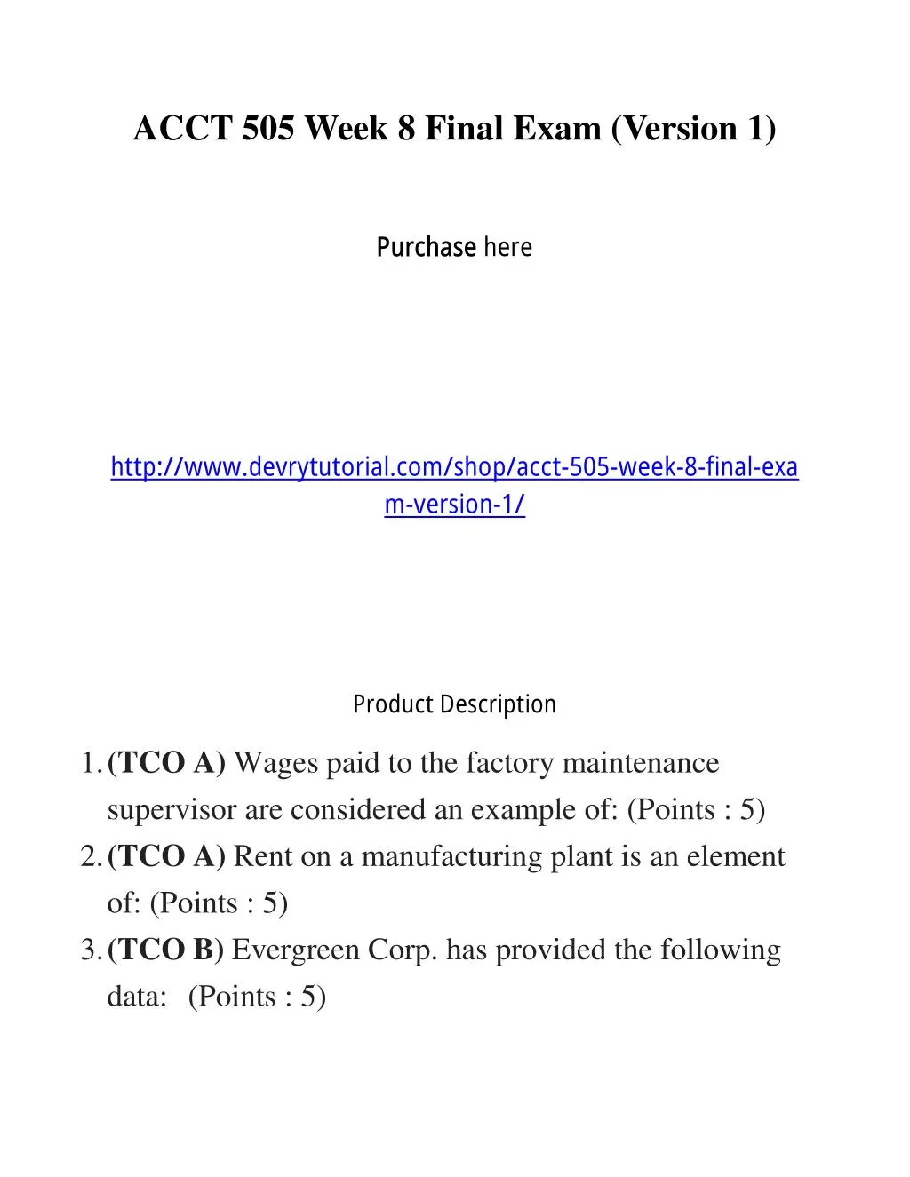 acct 505 week 8 final exam version 1