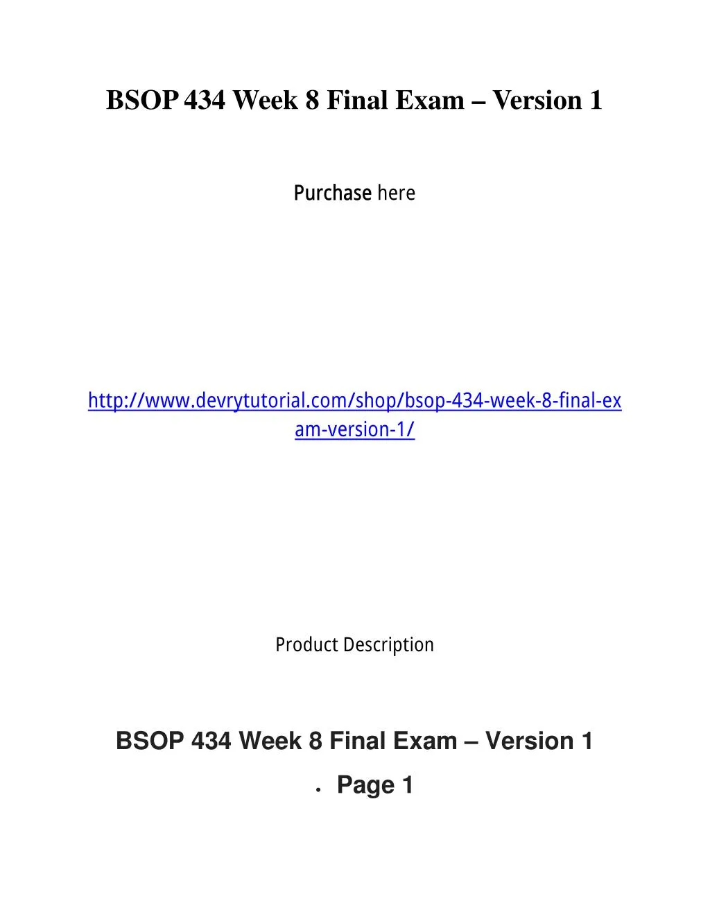 bsop 434 week 8 final exam version 1