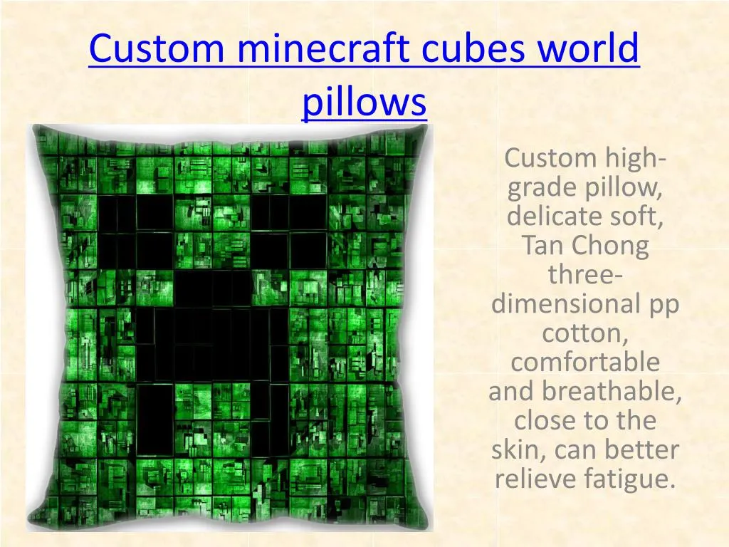 custom minecraft cubes world pillows