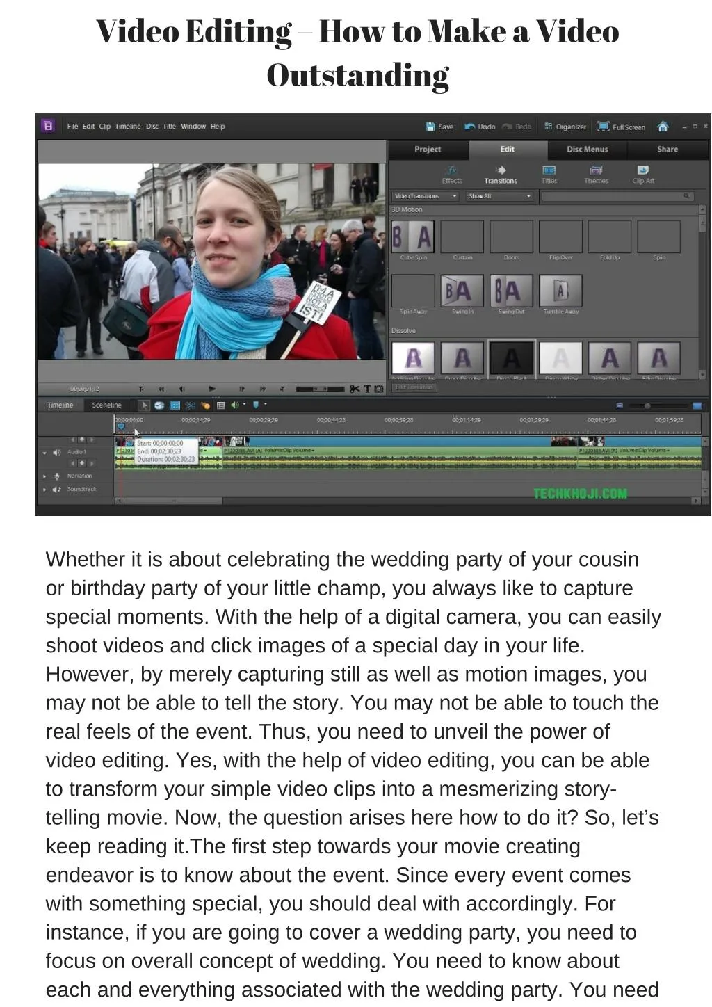 video editing how to make a video outstanding