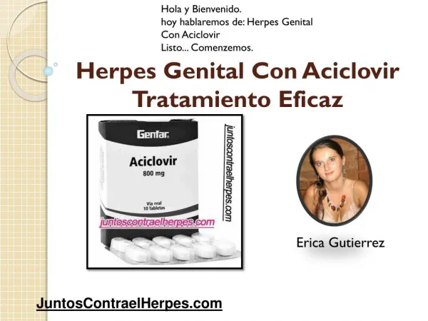 Herpes genital con aciclovir tratamiento eficaz