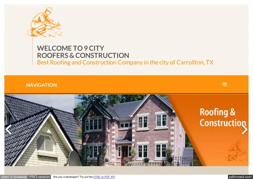 welcome to 9 city roofers construction best