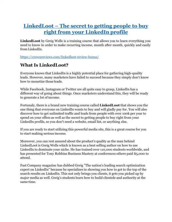 LinkedLoot review-$26,800 bonus & discount