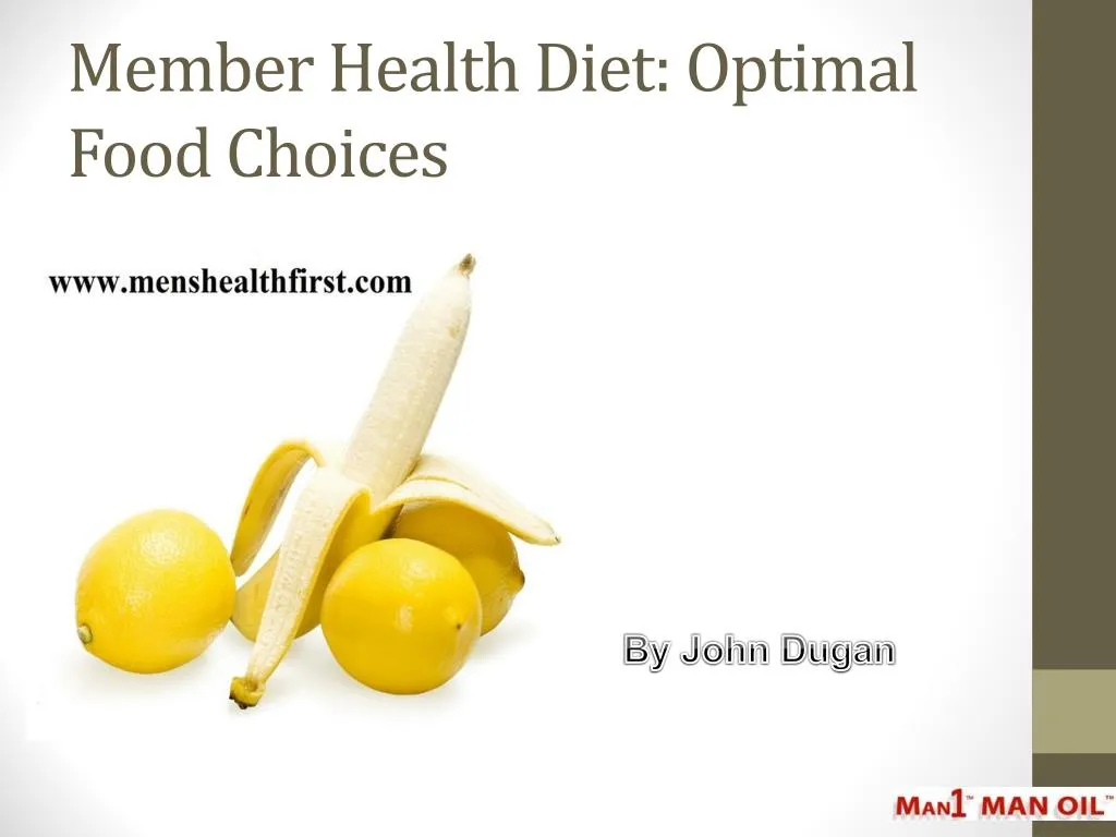 member health diet optimal food choices