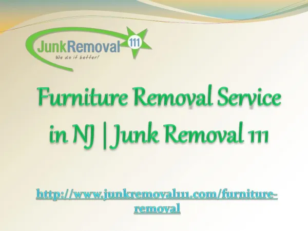 Furniture Removal Service in NJ | Junk Removal 111