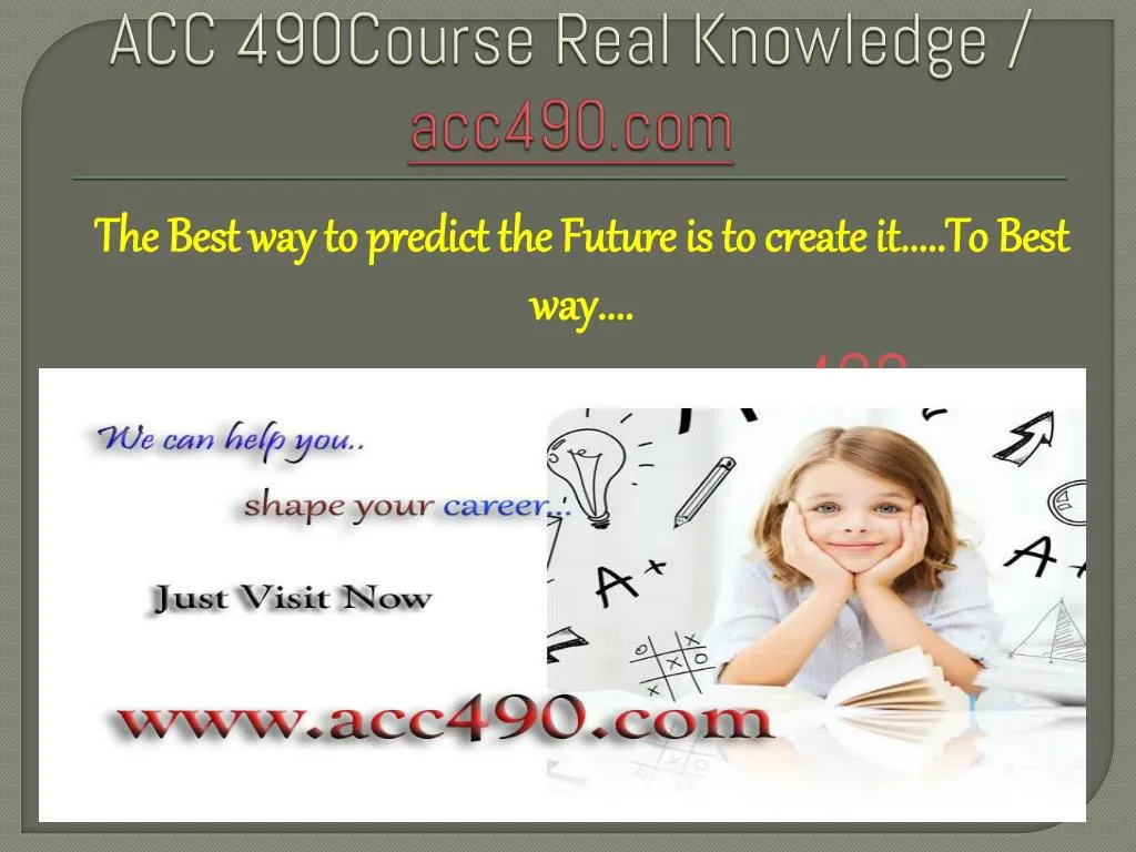 acc 490course real knowledge acc490 com