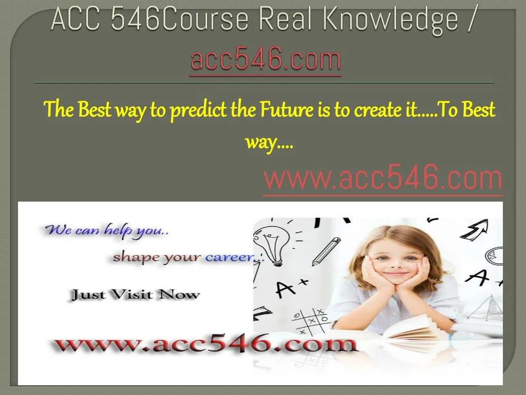 acc 546course real knowledge acc546 com