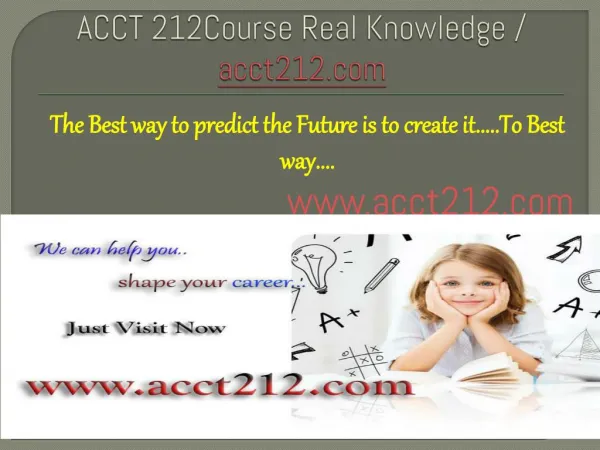 ACCT 212Course Real Knowledge / acct212.com