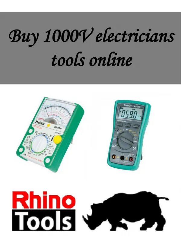 Buy 1000V electricians tools online