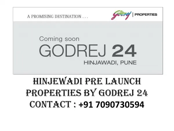 Properties by Godrej 24 in Hinjewadi, Pune