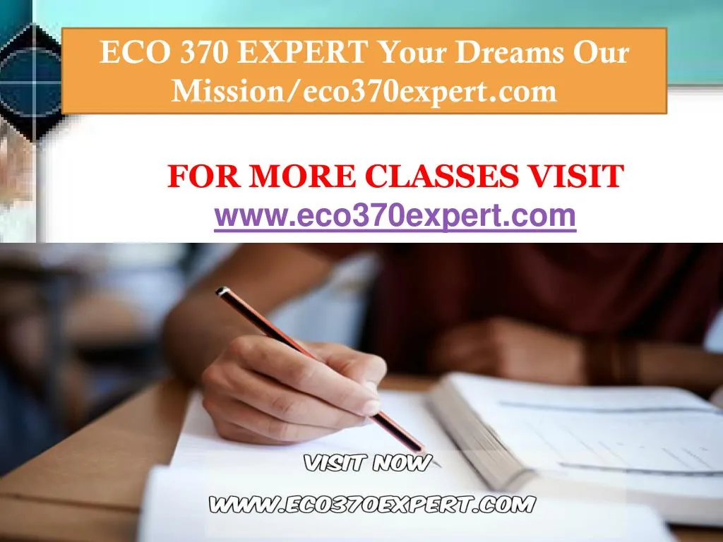 eco 370 expert your dreams our mission