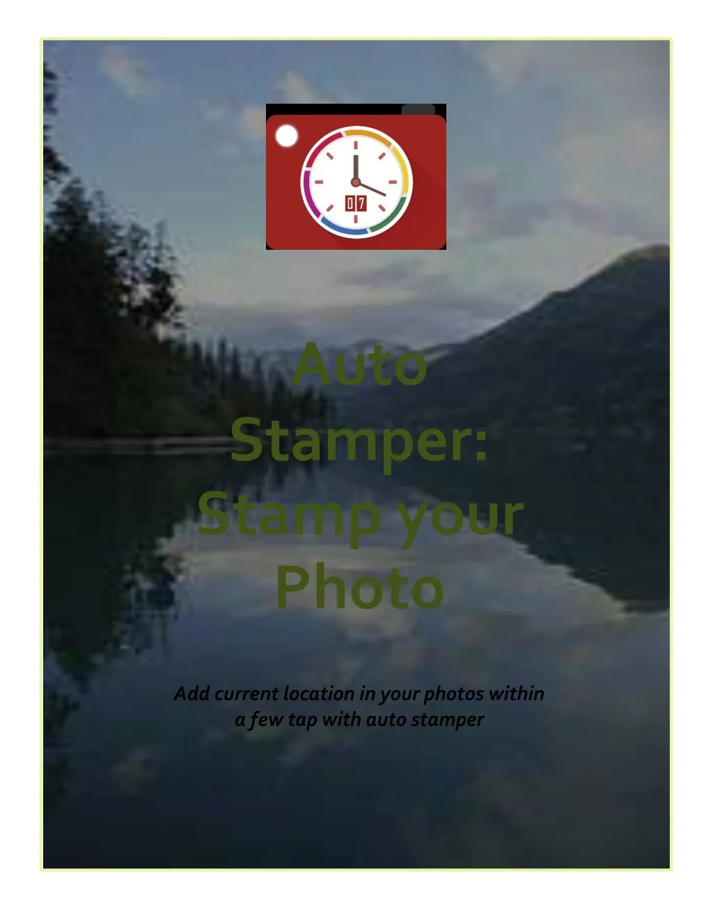 auto stamper stamp your photo