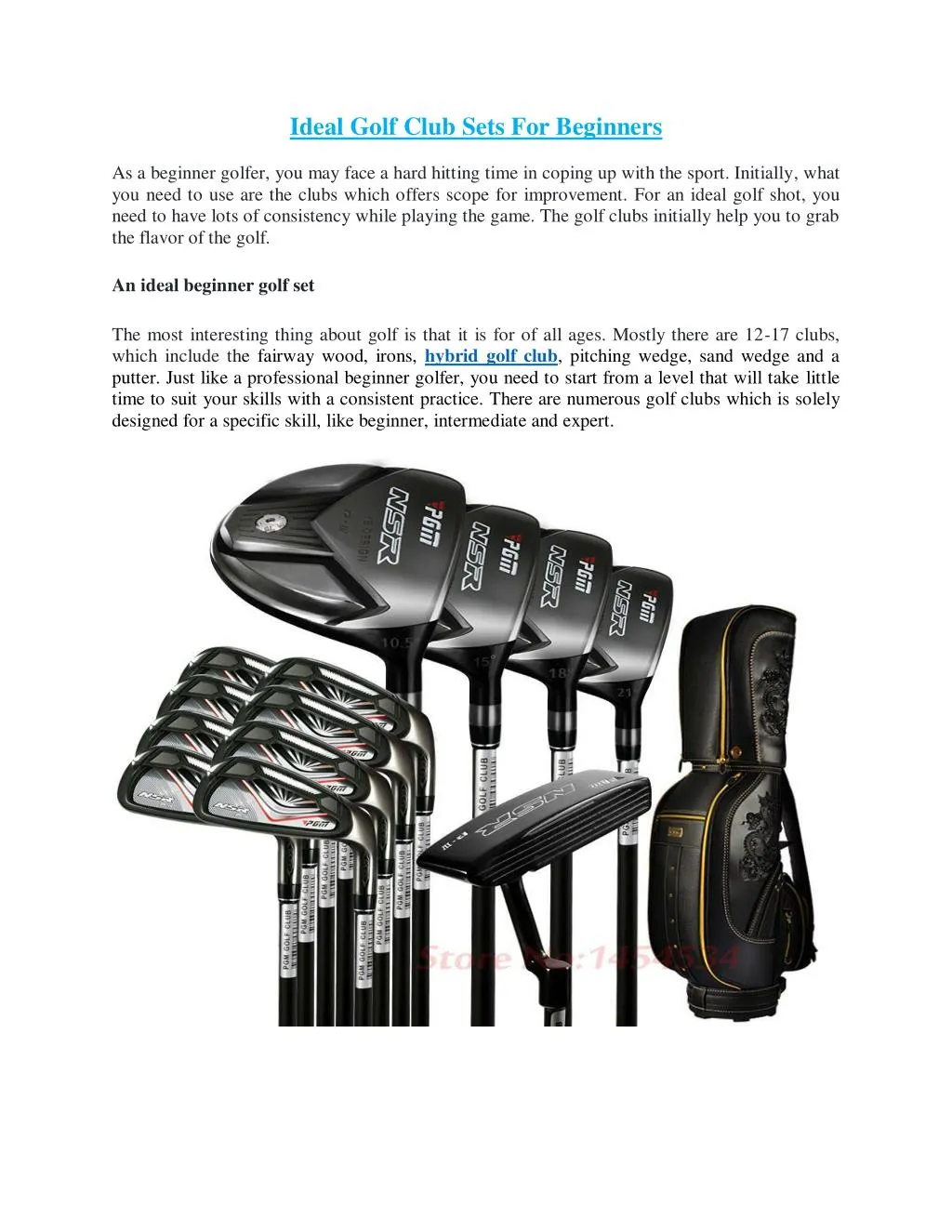 ideal golf club sets for beginners