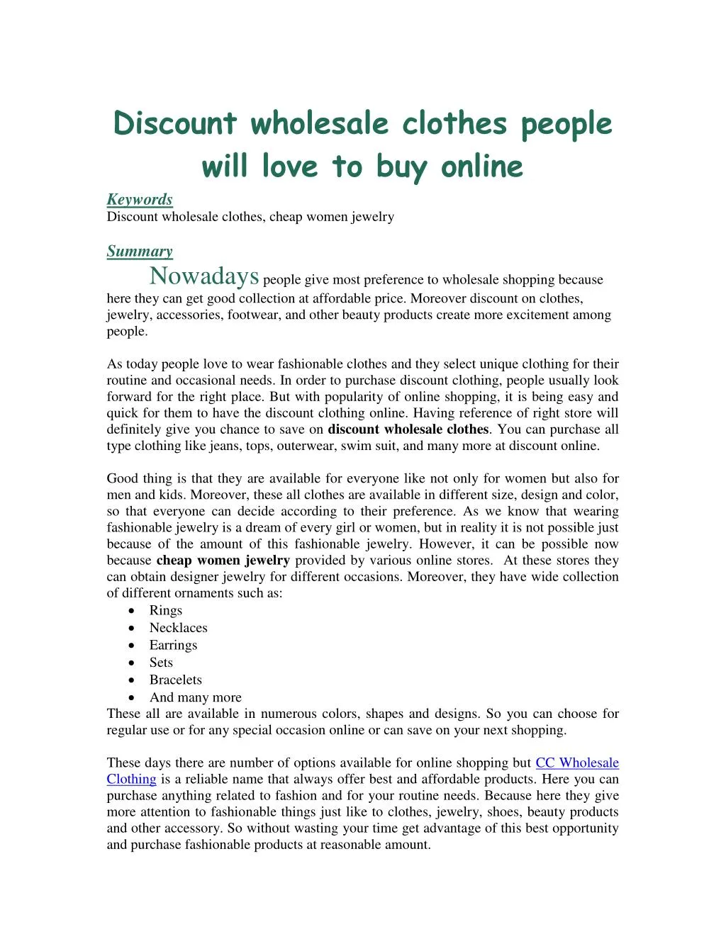 discount wholesale clothes people will love